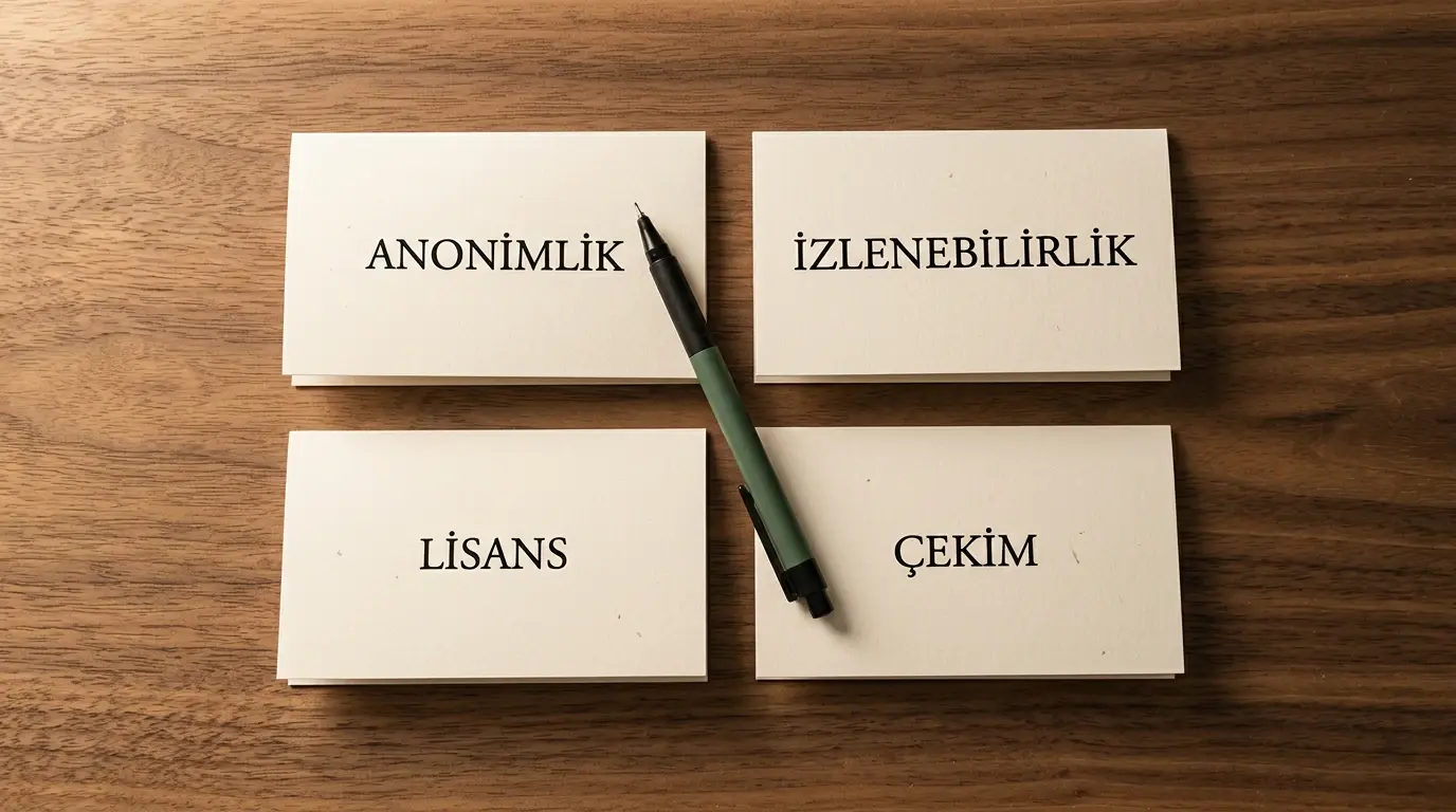 Paykwik karar çerçevesi anonimlik izlenebilirlik lisans çekim simetrisi matrisi